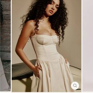 Chiara CORSET SUMMER SUNDRESS - BRAND NEW WITH TAGS (size small, cream color)